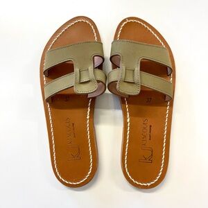 K Jacques St Tropez Menandre Leather Slides‎ / Sandals sz 37